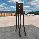 Heavy-Duty T-Bar Concrete-In Post Support Bracket with Anti-Pull Out Spikes for 4" / 100mm Wood